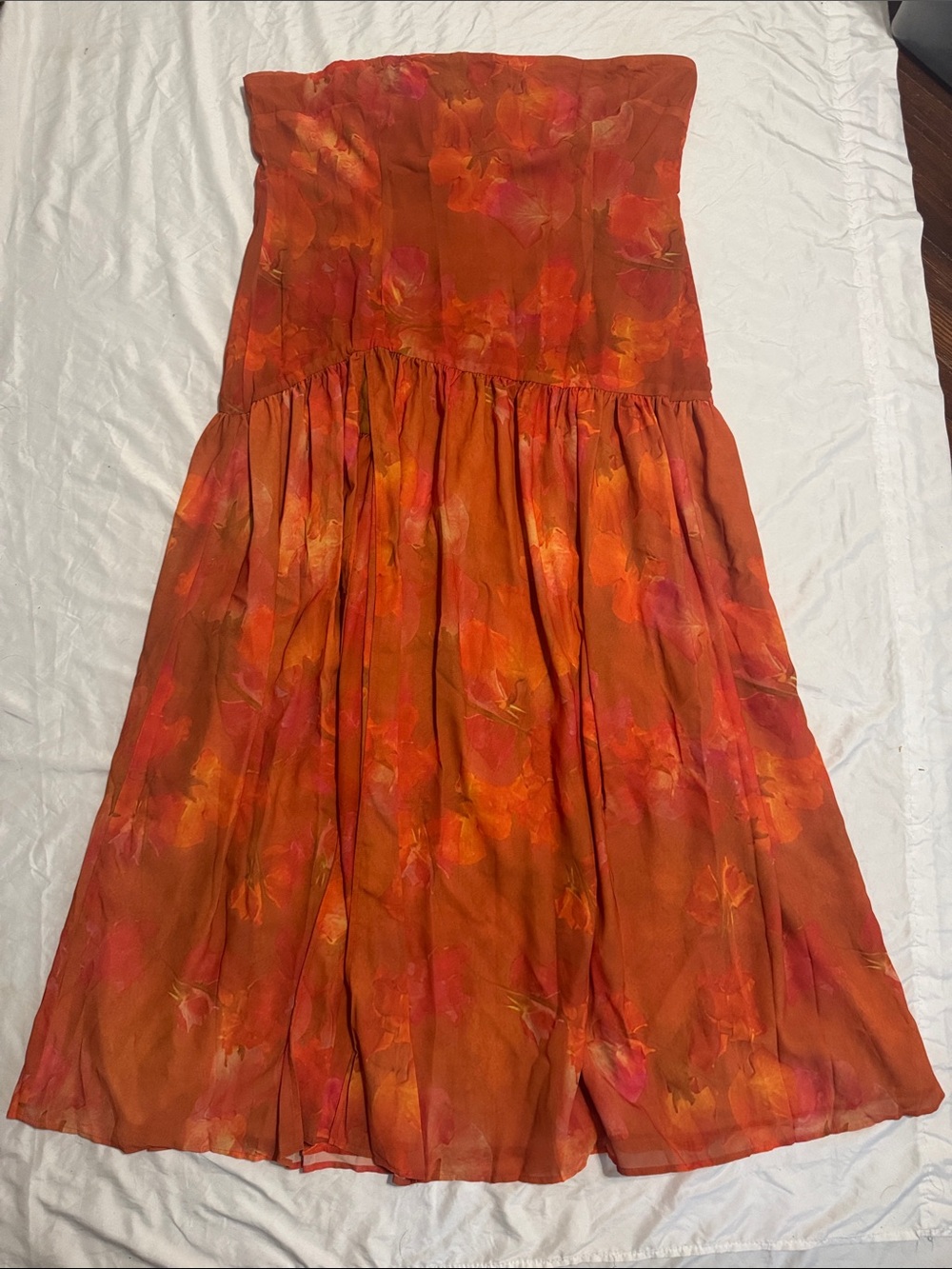 NWT Peppermayo Eden Amber Strapless Maxi Dress Plus Size 18 5XL Drop Waist Slit - Picture 3 of 11